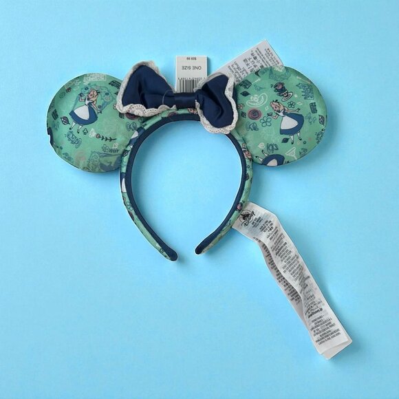 DISNEY Parks Alice in Wonderland United Kingdom Epcot Headband Ears NEW w/ tags - Picture 1 of 6